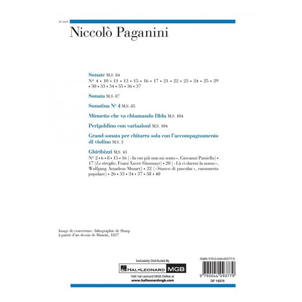 The Best of Niccol&ograve; Paganini : 38 morceaux pour guitare - 38 pieces for guitar